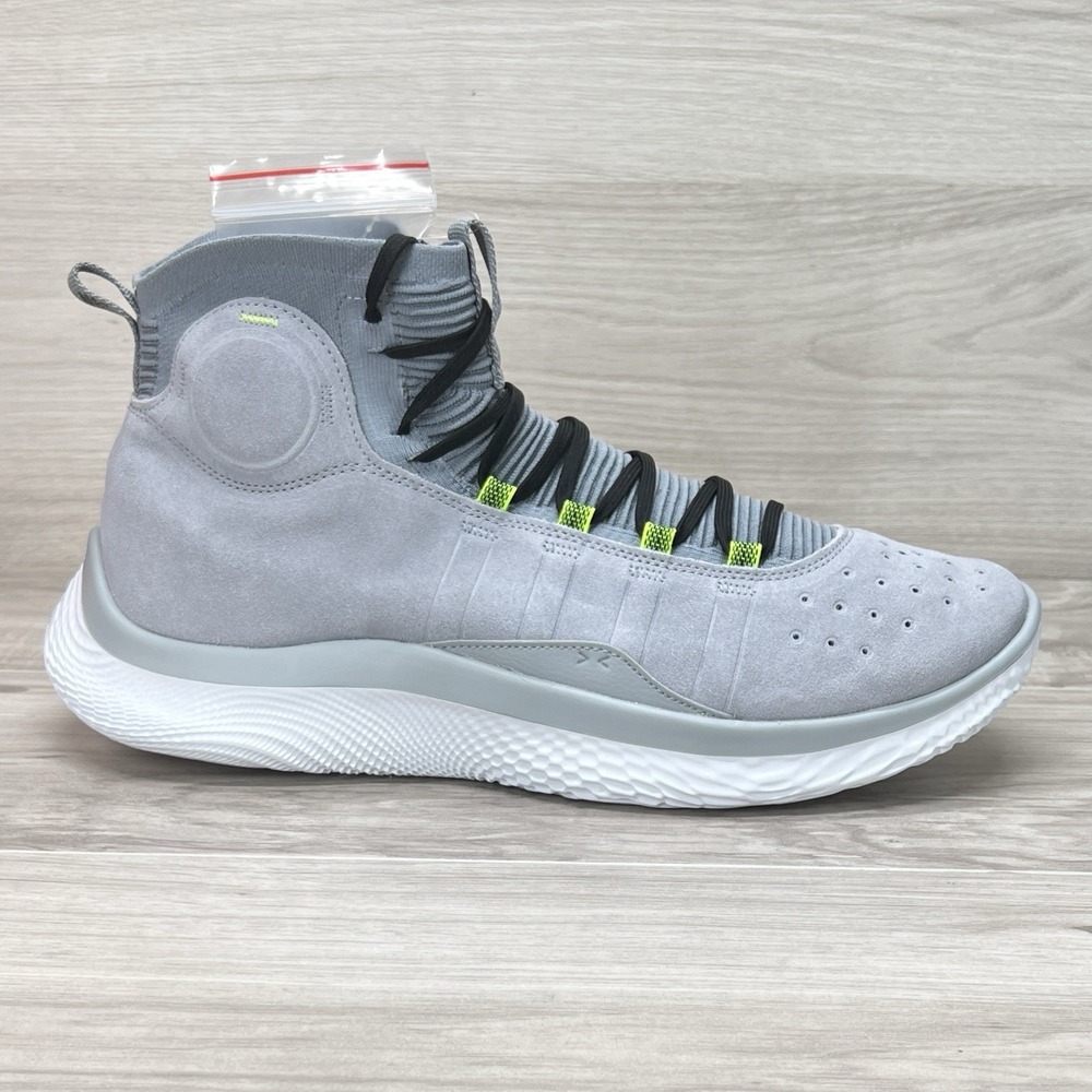 Men's Sz 16 - Under Armour Curry 4 Flotro Grey Basketball Shoes 3024861-102 NEW